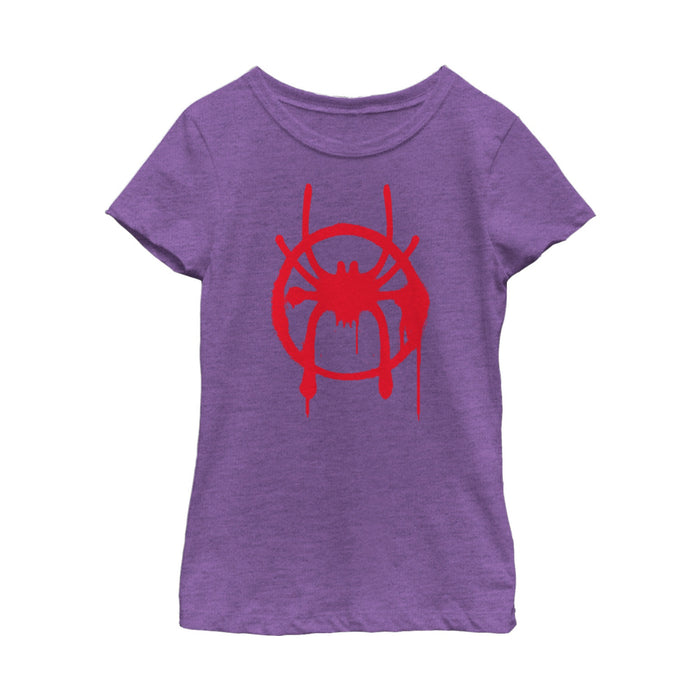 Fifth Sun Girl's Marvel Spider-Man: Into The Spider-Verse Symbol T-Shirt