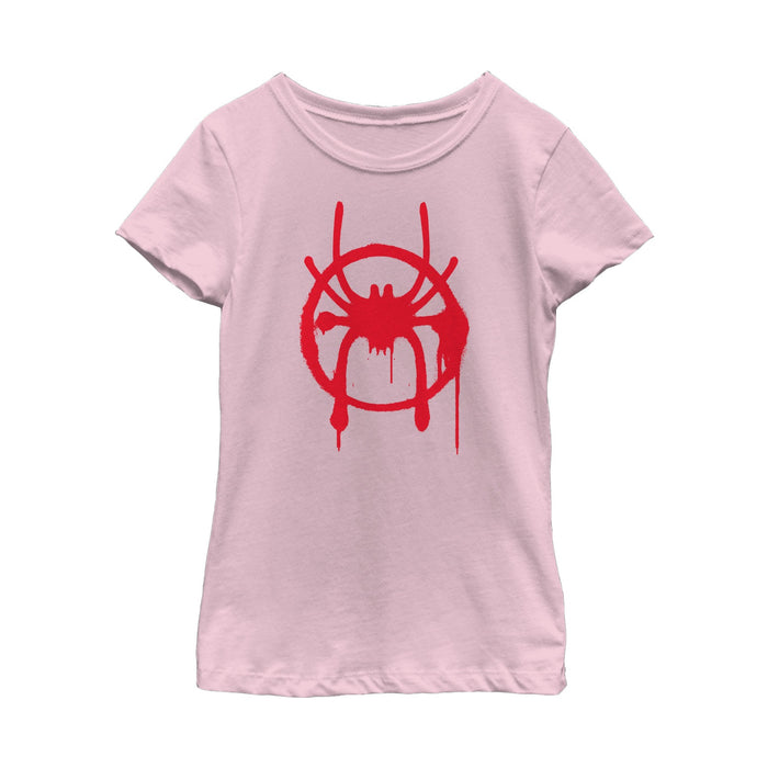Fifth Sun Girl's Marvel Spider-Man: Into The Spider-Verse Symbol T-Shirt