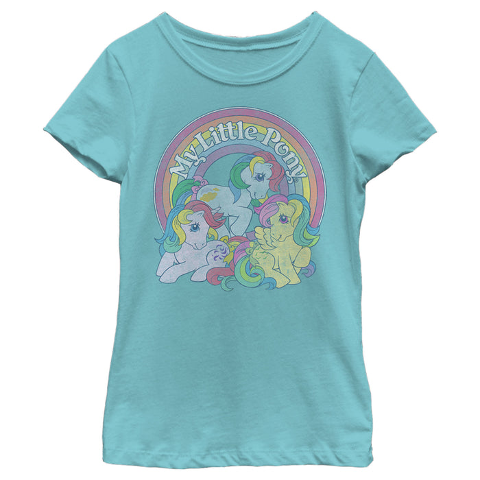 fifth sun Girl's My Little Pony Retro Rainbow Friends T-Shirt