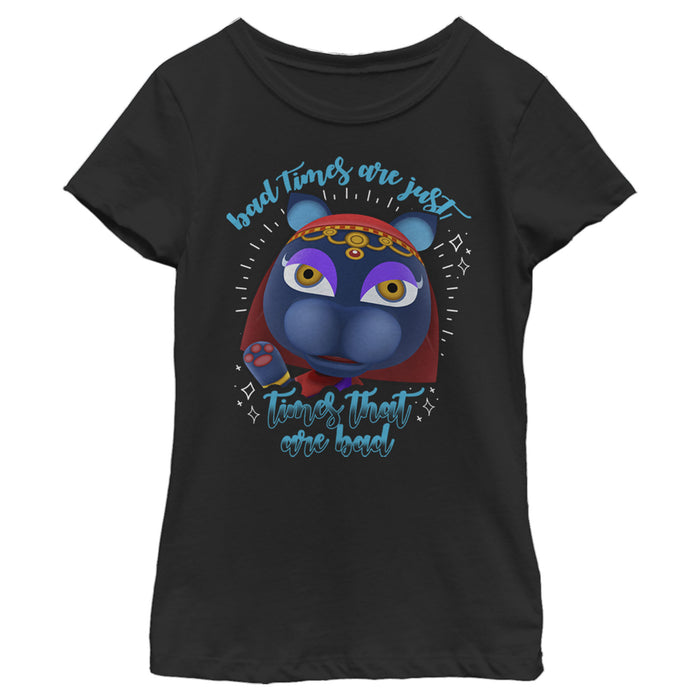 fifth sun Girl's Nintendo Animal Crossing Bad Times Are Just Times That Are Bad T-Shirt