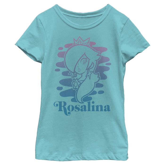 fifth sun Girl's Nintendo Mario Kart Rosalina Gradient T-Shirt