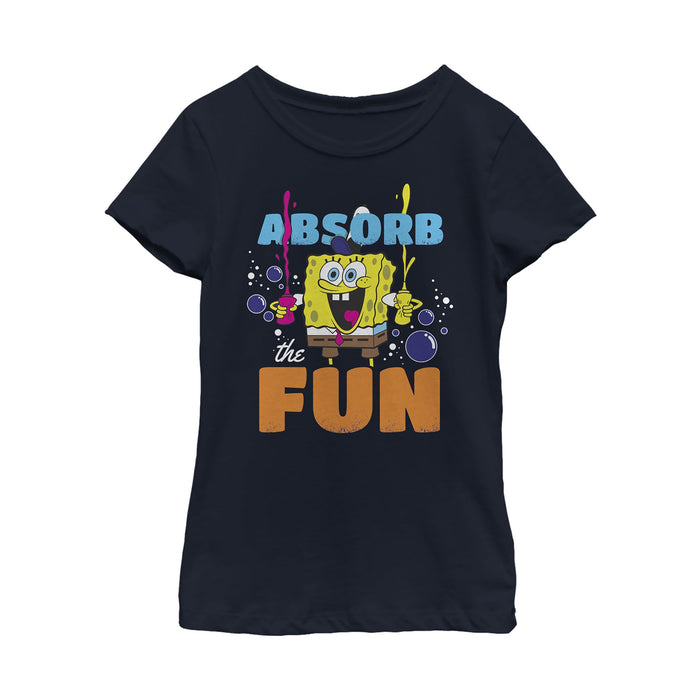 fifth sun Girl's SpongeBob SquarePants Absorb the Fun T-Shirt
