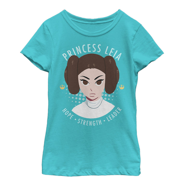 fifth sun Girl's Star Wars Galaxy of Adventures Leader Leia T-Shirt