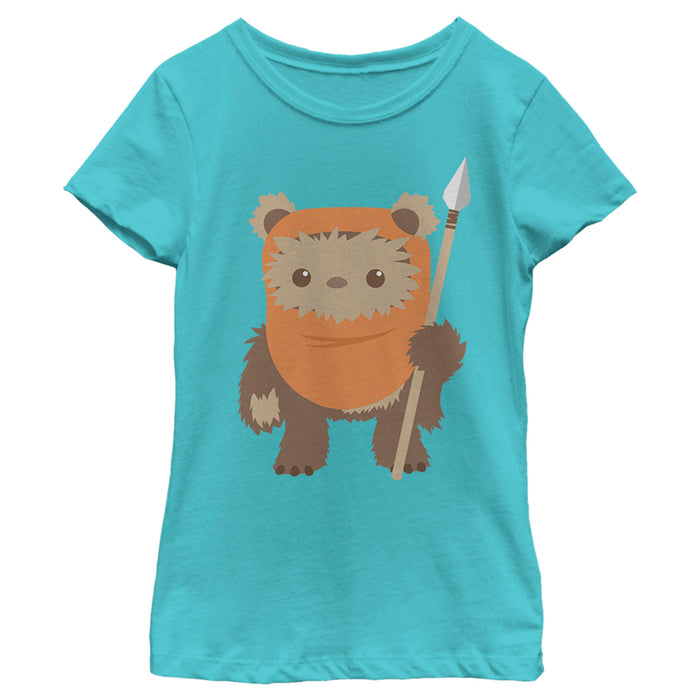 fifth sun Girl's Star Wars Wicket Ewok Cartoon T-Shirt