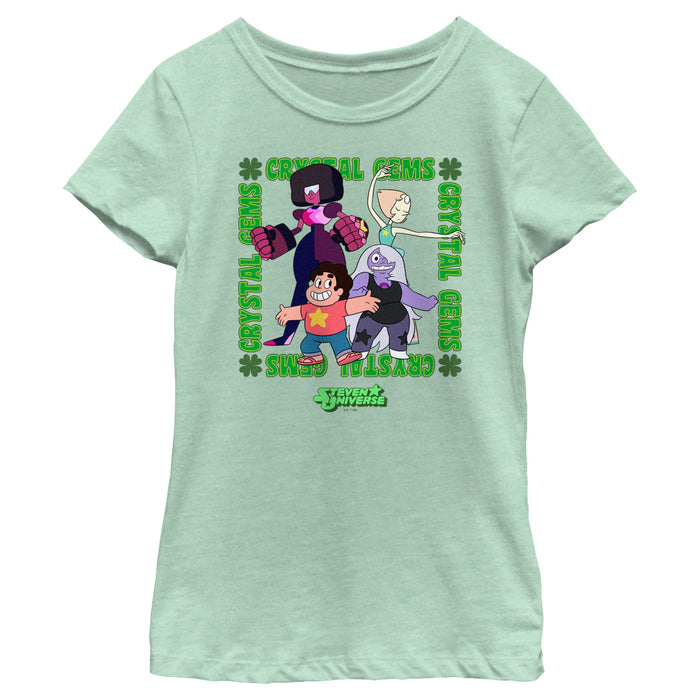 fifth sun Girl's Steven Universe Crystal Gems Frame T-Shirt
