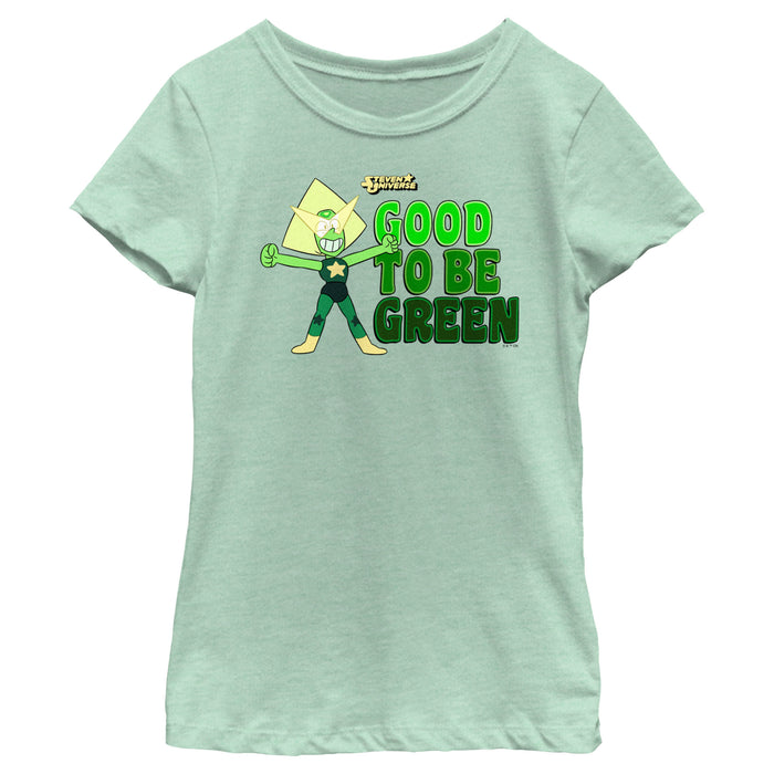 fifth sun Girl's Steven Universe Peridot Good to Be Green T-Shirt