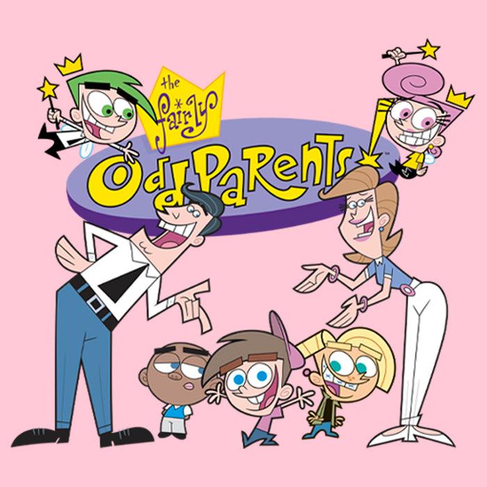 Fifth Sun Girl's The Fairly OddParents Character Group Shot Logo T-Shirt