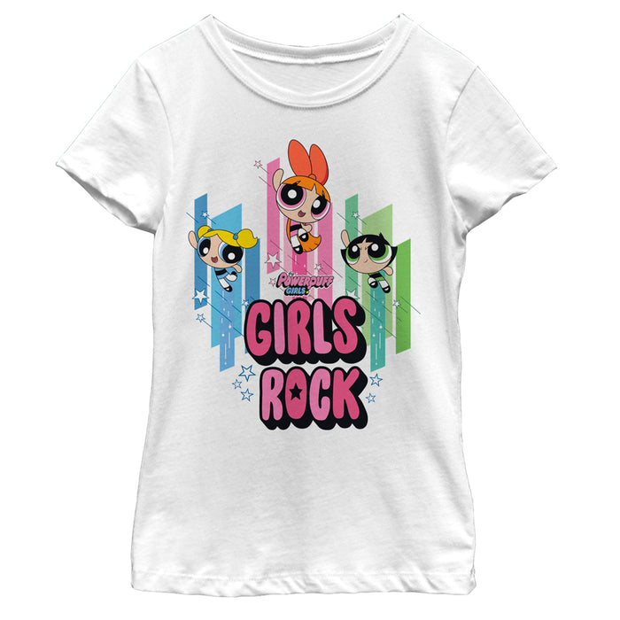 fifth sun Girl's The Powerpuff Girls Hero Girls Rock T-Shirt