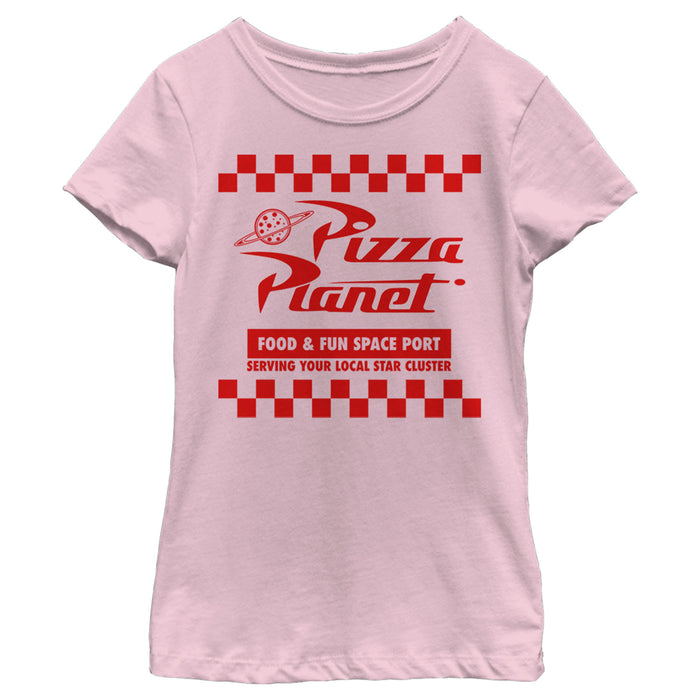fifth sun Girl's Toy Story Pizza Planet Uniform T-Shirt