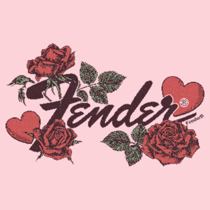 Fifth Sun Infant's Fender Valentine Hearts And Roses Logo Onesie