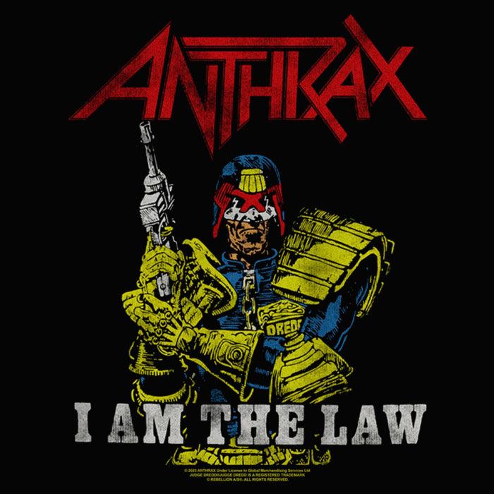 Fifth Sun Junior's Anthrax Distressed I Am The Law Racerback Tank Top