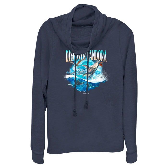 fifth sun Junior's Avatar: The Way of Water Discover Pandora Ocean Cowl Neck Sweatshirt