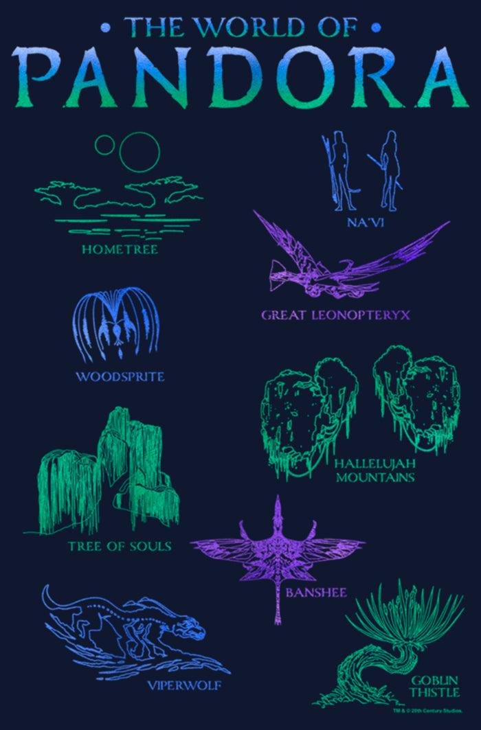 Fifth Sun Junior's Avatar The World Of Pandora Cowl Neck Sweatshirt