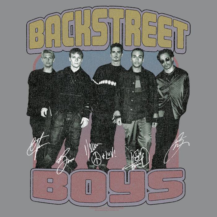 Fifth Sun Junior's Backstreet Boys Group Shot Signatures Distressed T-Shirt
