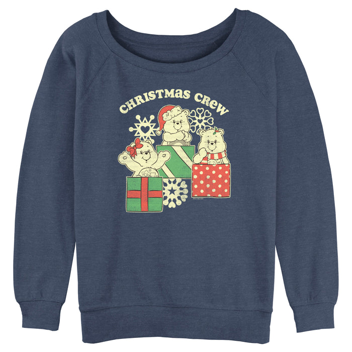 fifth sun Junior's Care Bears Distressed Christmas Crew Sweatshirt
