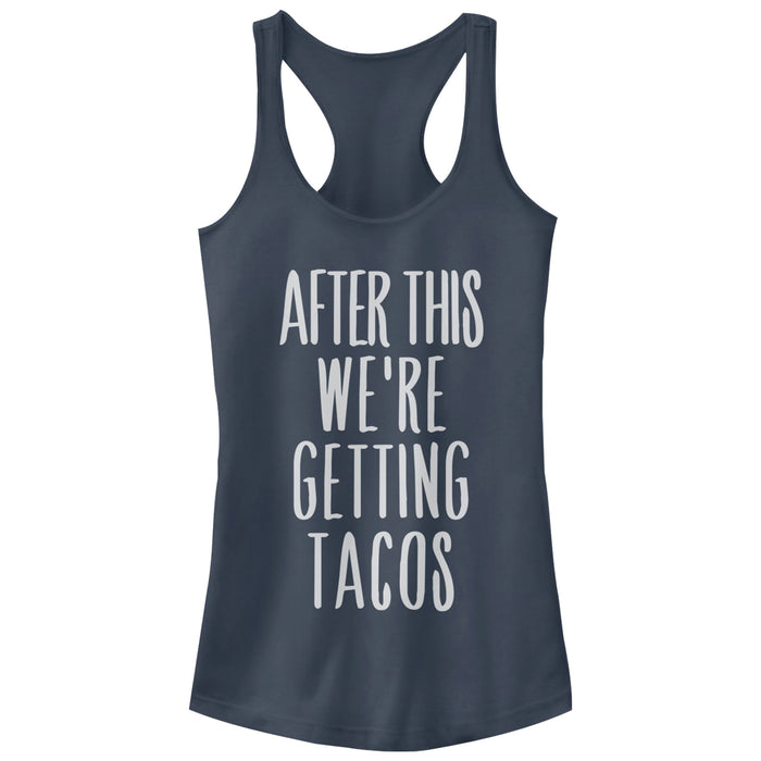 fifth sun Junior's CHIN UP After Tacos Racerback Tank Top