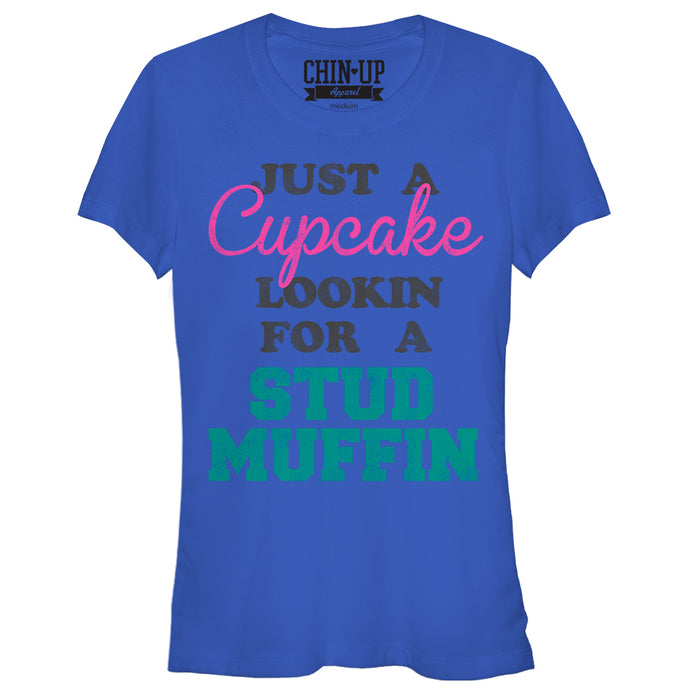 fifth sun Junior's CHIN UP Cupcake Looking for a Stud Muffin T-Shirt