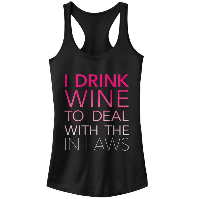 fifth sun Junior's CHIN UP Drink Wine for In-Laws Racerback Tank Top