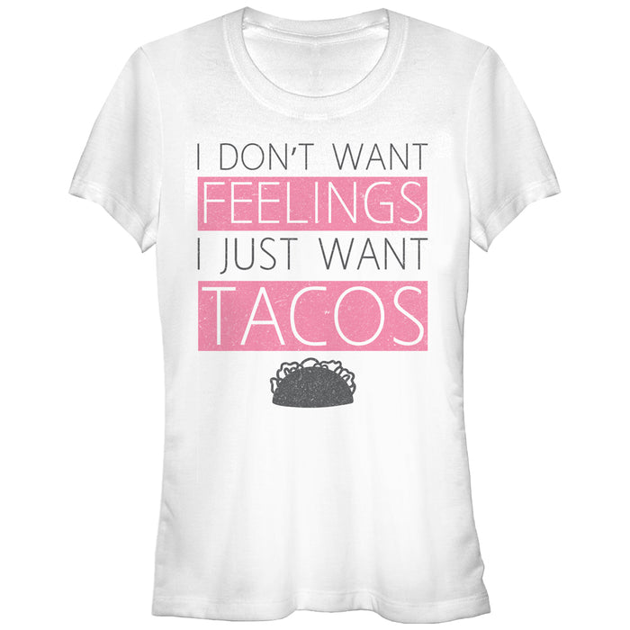 fifth sun Junior's CHIN UP No Feelings Just Tacos T-Shirt