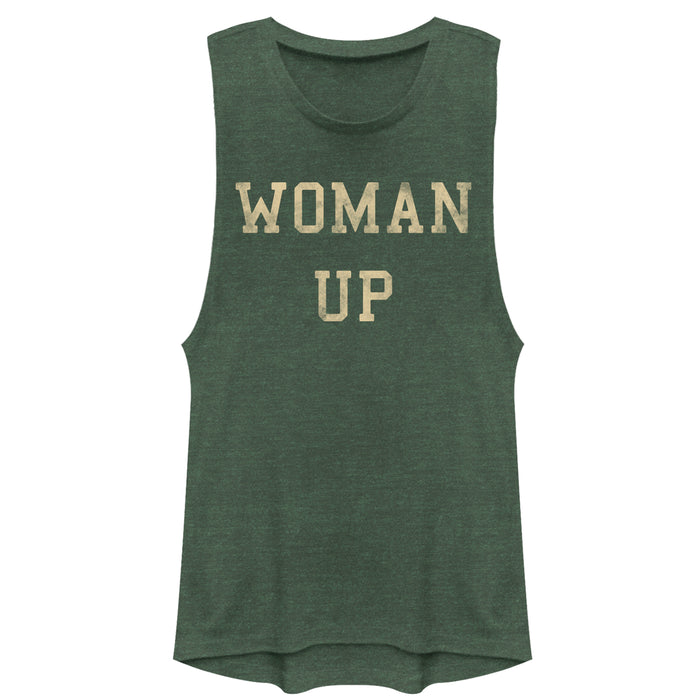 fifth sun Junior's CHIN UP Woman Up Festival Muscle Tee