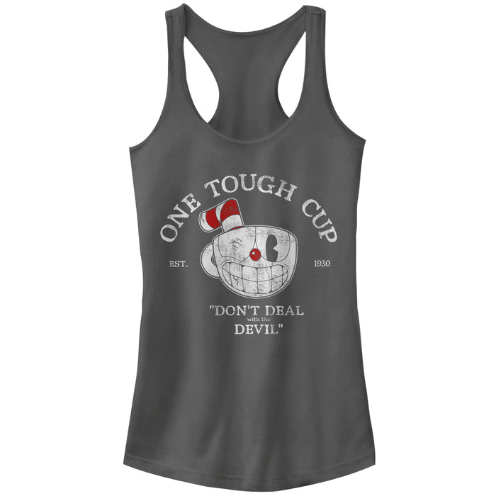 Fifth Sun Junior's Cuphead Tough Cup Est. 1930 Racerback Tank Top