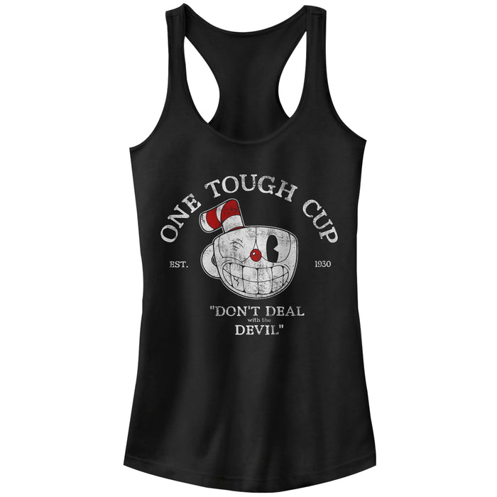 fifth sun Junior's Cuphead Tough Cup Est. 1930 Racerback Tank Top