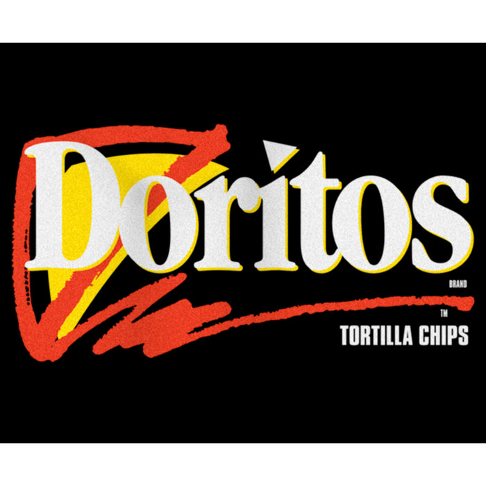 Fifth Sun Junior's Doritos 90s Logo Grey Cowl Neck Sweatshirt