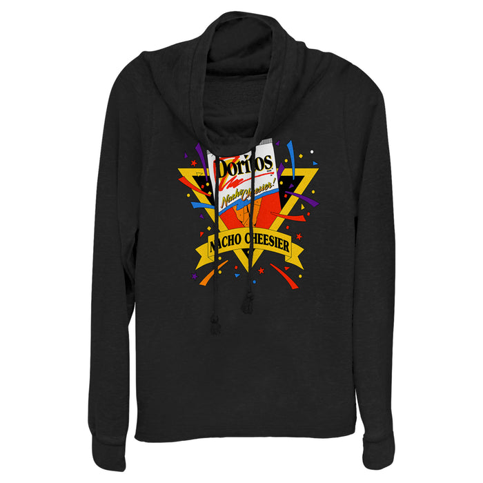 fifth sun Junior's Doritos Retro Nacho Cheesier Cowl Neck Sweatshirt
