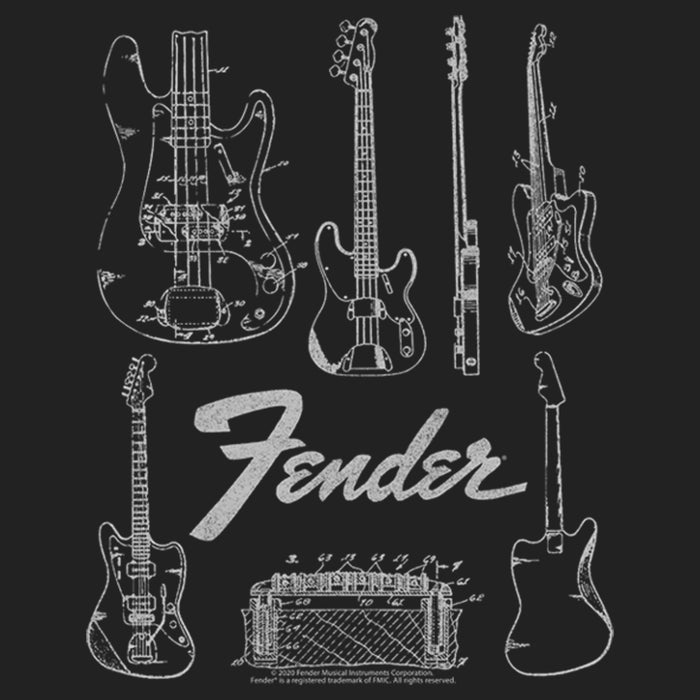 Fifth Sun Junior's Fender Guitar Chart Festival Muscle Tee