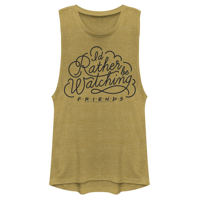 fifth sun Junior's Friends Rather Be Watching Doodle Festival Muscle Tee