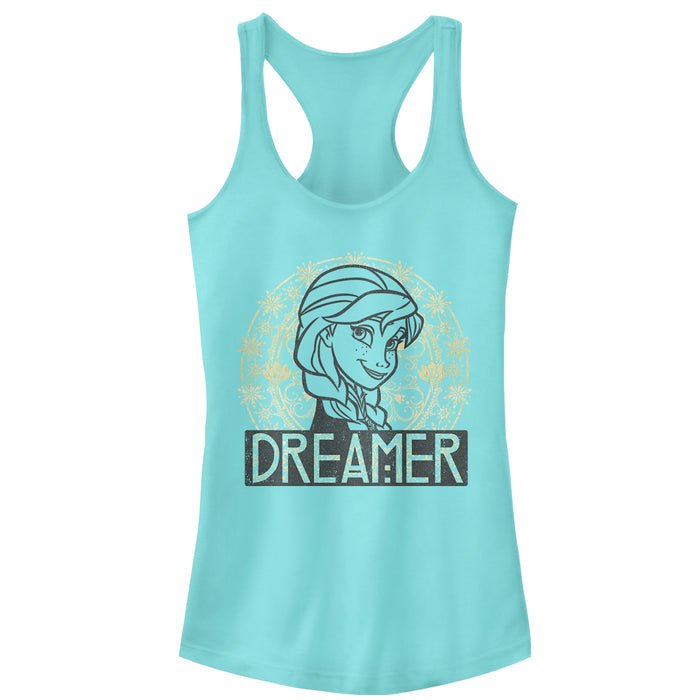 fifth sun Junior's Frozen Anna Dreamer Portrait Racerback Tank Top