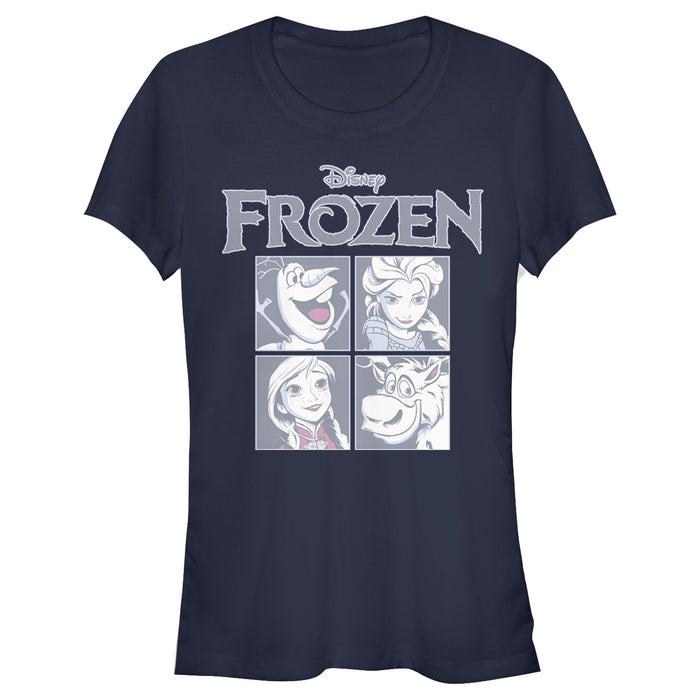 Fifth Sun Junior's Frozen Character Squares T-Shirt