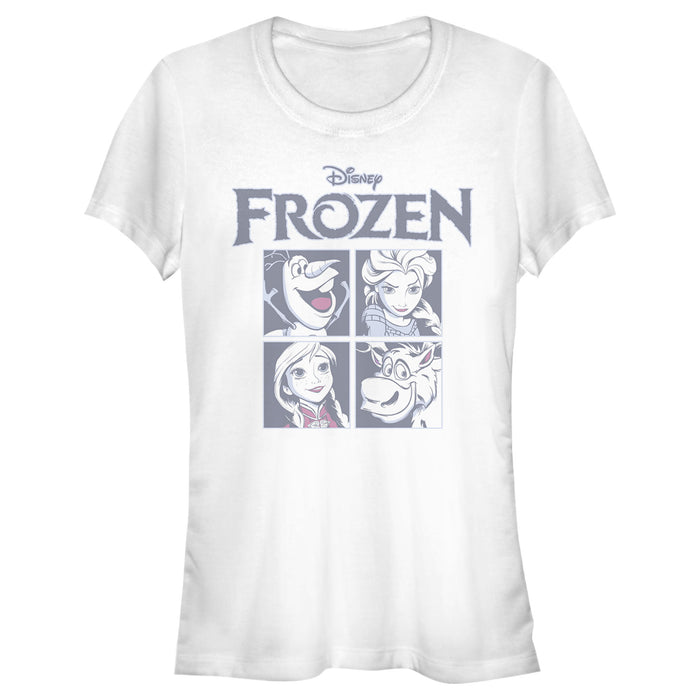 fifth sun Junior's Frozen Character Squares T-Shirt