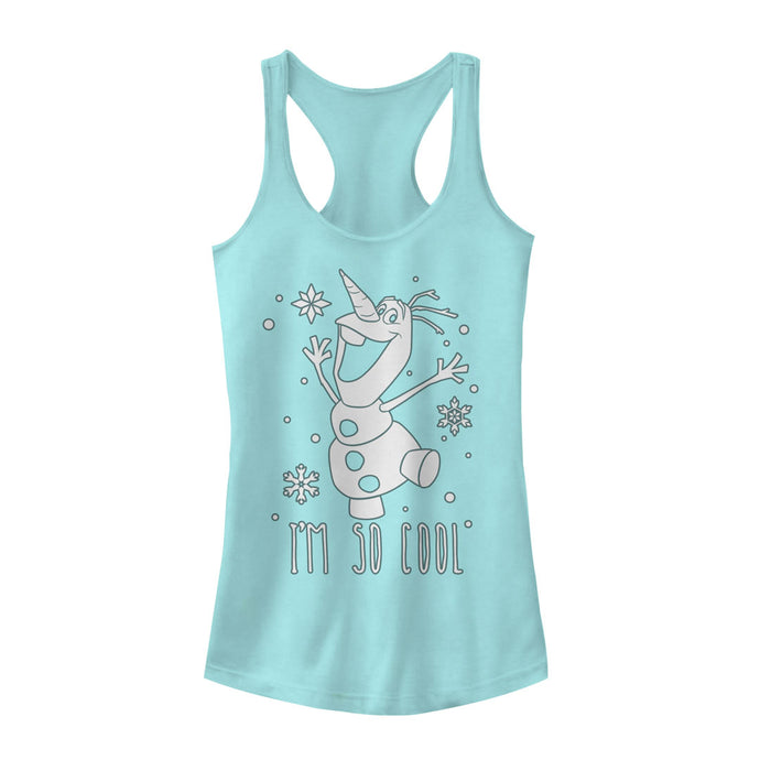 fifth sun Junior's Frozen Olaf So Cool Racerback Tank Top