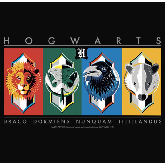 Fifth Sun Junior's Harry Potter Hogwarts House Mascots Cowl Neck Sweatshirt