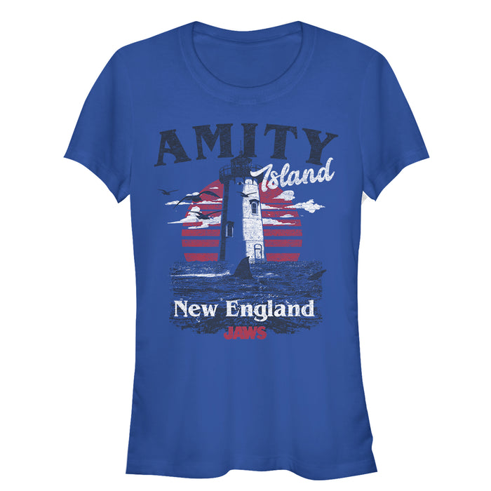Fifth Sun Junior's Jaws Amity Island Tourist Lighthouse T-Shirt