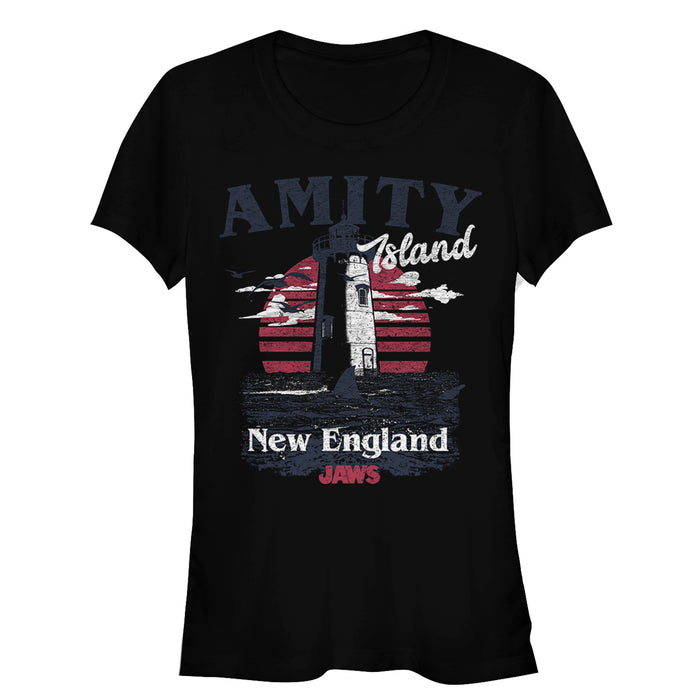 fifth sun Junior's Jaws Amity Island Tourist Lighthouse T-Shirt