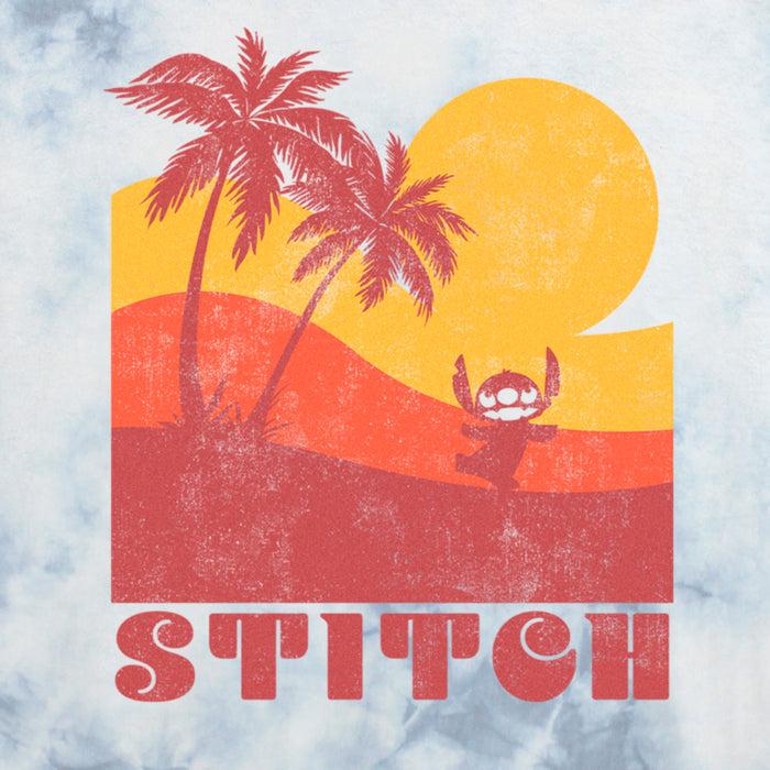 Fifth Sun Junior's Lilo & Stitch Colorblock Sunset Stitch T-Shirt