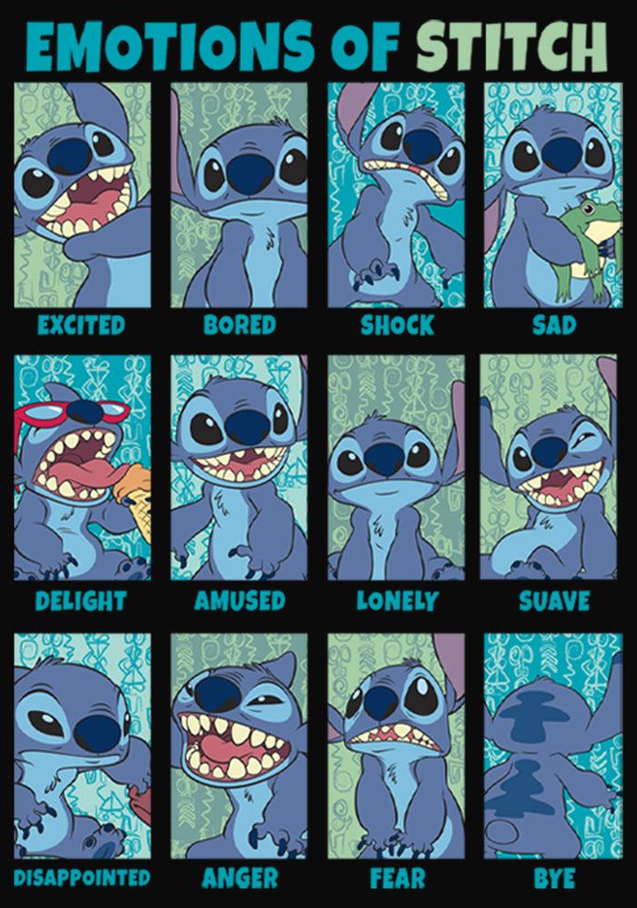 Fifth Sun Junior's Lilo & Stitch Emotions Of 626 Cowl Neck Sweatshirt