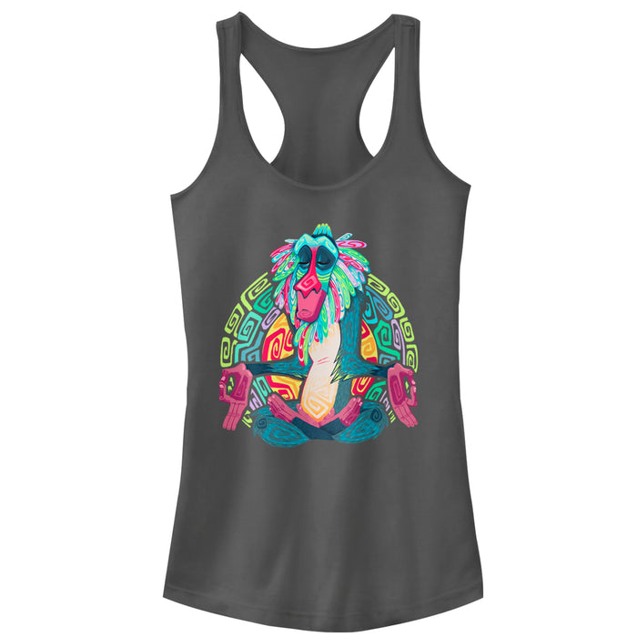 fifth sun Junior's Lion King Rafiki Geometric Rainbow Racerback Tank Top