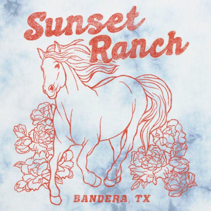 Fifth Sun Junior's Lost Gods Distressed Sunset Ranch Horse T-Shirt