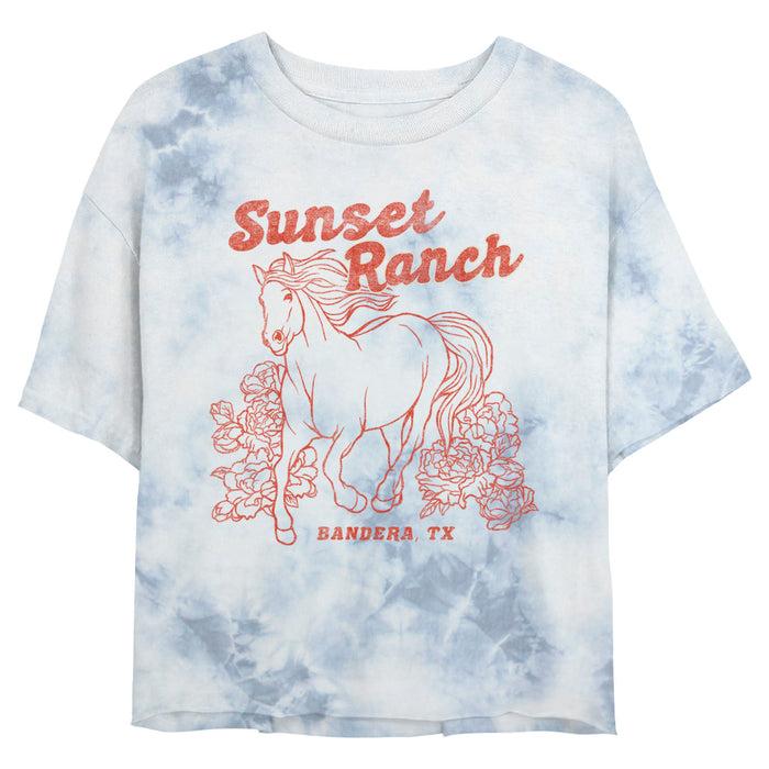 fifth sun Junior's Lost Gods Distressed Sunset Ranch Horse T-Shirt