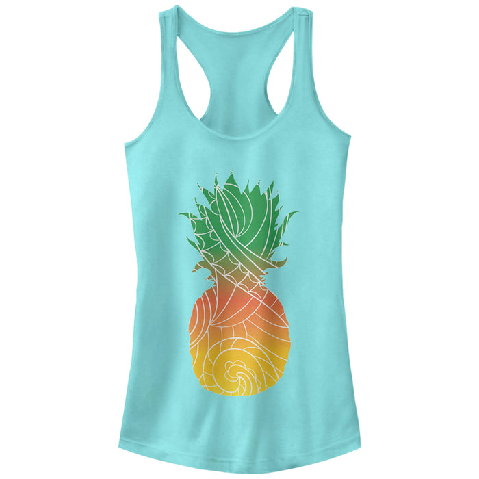 fifth sun Junior's Lost Gods The Artists Rising Sun Pineapple Racerback Tank Top