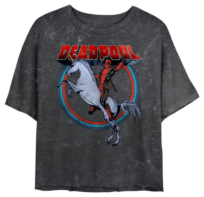 fifth sun Junior's Marvel Deadpool Unicorn Ride T-Shirt