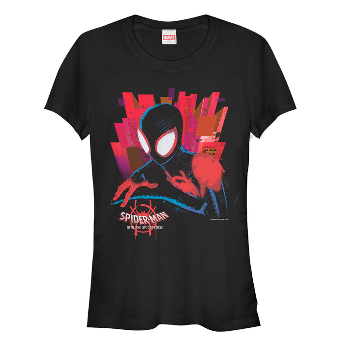 fifth sun Junior's Marvel Spider-Man: Into the Spider-Verse City T-Shirt