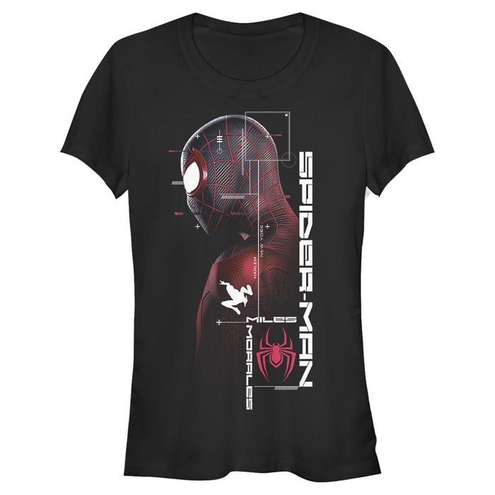 fifth sun Junior's Marvel Spider-Man: Miles Morales Game Map T-Shirt