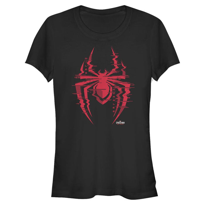 fifth sun Junior's Marvel Spider-Man: Miles Morales Glitch Logo T-Shirt