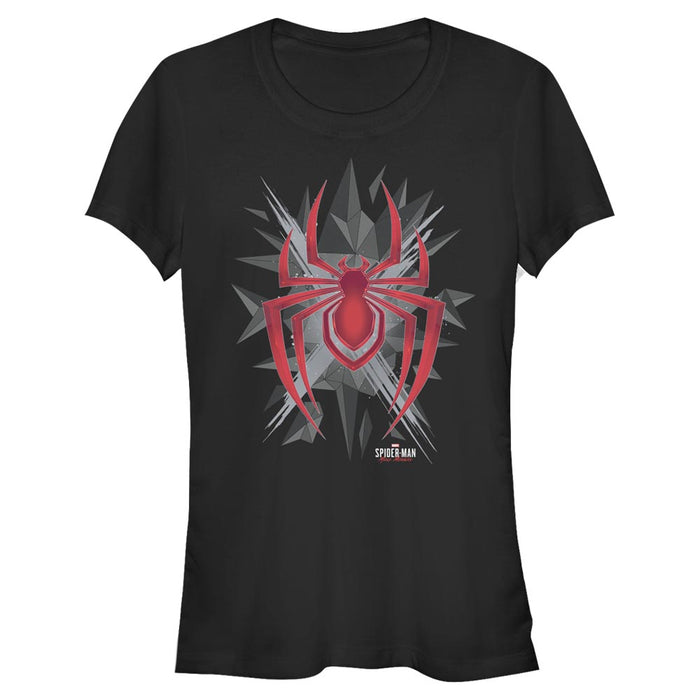 fifth sun Junior's Marvel Spider-Man: Miles Morales Shatter Logo T-Shirt