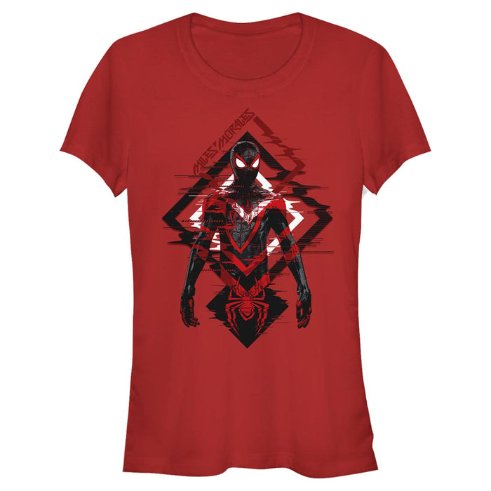 fifth sun Junior's Marvel Spider-Man: Miles Morales Tech Glitch T-Shirt