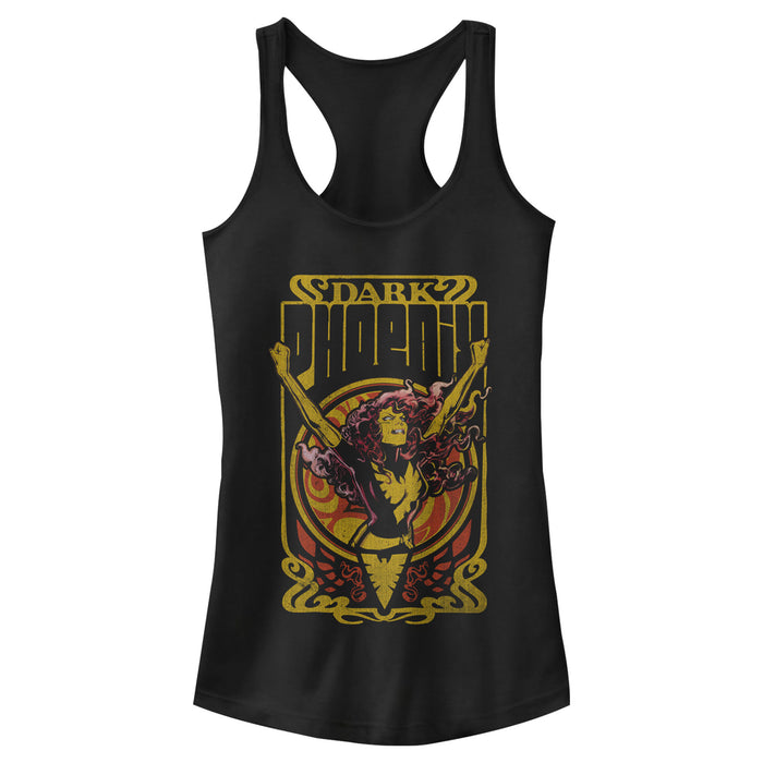 fifth sun Junior's Marvel X-Men Dark Phoenix Crest Racerback Tank Top